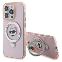 Karl Lagerfeld KLHMP15XHMRSCHP iPhone 15 Pro Max 6.7" pink/pink hardcase Ring Stand Choupette Head MagSafe