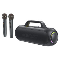 Acefast K1 Wireless Karaoke Speaker with 2 Microphones - Black