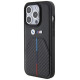 BMW Stamped Tricolor Stripe iPhone 15 Pro Case - Black