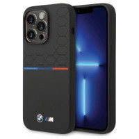 BMW Silicone Pattern iPhone 15 Pro Case - Black
