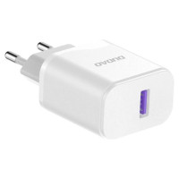 Dudao A20EU USB-A 18W network charger - white + USB-A - micro USB cable