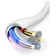 Dudao A20EU USB-A 18W network charger - white + USB-A - micro USB cable
