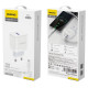 Dudao A20EU USB-A 18W network charger - white + USB-A - micro USB cable