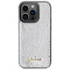 Guess Sequin Script Metal case for iPhone 14 Pro - silver