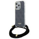 Guess Crossbody Cord 4G Print case for iPhone 15 Pro Max - black