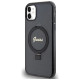 Guess Ring Stand Script Glitter MagSafe case for iPhone 11 / Xr - black