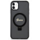 Guess Ring Stand Script Glitter MagSafe case for iPhone 11 / Xr - black