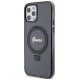 Guess Ring Stand Script Glitter MagSafe case for iPhone 12/12 Pro - black