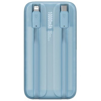 Baseus Comet Series powerbank with display 10000mAh 22.5W - blue + USB-A - USB-C cable 0.3m - white