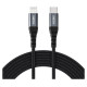 Choetech IP0039 USB-C / Lightning MFi cable, 1.2m long - black