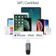 Choetech IP0039 USB-C / Lightning MFi cable, 1.2m long - black