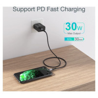 Choetech IP0039 USB-C / Lightning MFi cable, 1.2m long - black