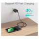 Choetech IP0039 USB-C / Lightning MFi cable, 1.2m long - black