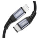 Choetech IP0041 USB-C / Lightning MFi 480Mb/s 3A 2 m cable - black
