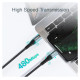 Choetech IP0041 USB-C / Lightning MFi 480Mb/s 3A 2 m cable - black