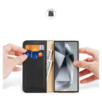 Dux Ducis Hivo case with flap and RFID blocking for Samsung S24 Galaxy Ultra - black