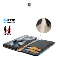 Dux Ducis Hivo case with flap and RFID blocking for Samsung S24 Galaxy Ultra - black