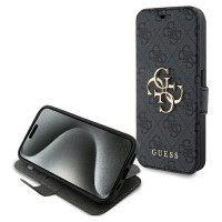 Guess 4G Metal Logo case for iPhone 15 Pro - gray