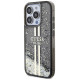 Guess Liquid Glitter Gold Stripes case for iPhone 15 Pro - black
