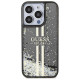 Guess Liquid Glitter Gold Stripes case for iPhone 15 Pro - black