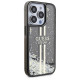 Guess Liquid Glitter Gold Stripes case for iPhone 15 Pro - black
