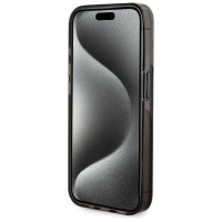 Guess Liquid Glitter Gold Stripes case for iPhone 15 Pro - black