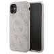 Guess GUHMN61G4GFRP iPhone 11 6.1" / Xr pink/pink hardcase 4G Collection Leather Metal Logo MagSafe