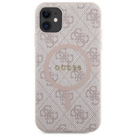 Guess GUHMN61G4GFRP iPhone 11 6.1" / Xr pink/pink hardcase 4G Collection Leather Metal Logo MagSafe