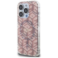 Guess IML GCube MagSafe case for iPhone 15 Pro Max - pink