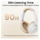 Ugreen HP202 HiTune Max5 on-ear wireless headphones with hybrid ANC noise reduction - white