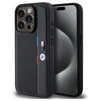 BMW Perforated Tricolor Line case for iPhone 15 Pro Max - black