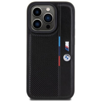 BMW Perforated Tricolor Line case for iPhone 15 Pro Max - black