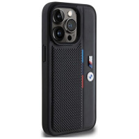 BMW Perforated Tricolor Line case for iPhone 15 Pro Max - black