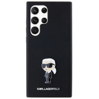 Karl Lagerfeld Silicone Ikonik Metal Pin case for Samsung Galaxy S23 Ultra - black