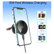 Choetech T204-F magnetic car holder with 15W wireless charging - black