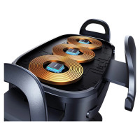 Baseus LightChaser BS-CM029 car holder with triple coil inductive charger - black