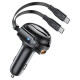 Acefast B13 car charger 53W USB-A / 2 USB-C retractable cables - black