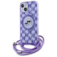 Karl Lagerfeld IML Crossbody Monogram Karl & Choupette Head MagSafe case for iPhone 15 / 14 / 13 - purple