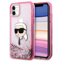 Karl Lagerfeld Glitter Karl Head iPhone 11/XR Case - Pink