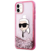 Karl Lagerfeld Glitter Karl Head iPhone 11/XR Case - Pink