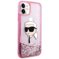 Karl Lagerfeld Glitter Karl Head iPhone 11/XR Case - Pink