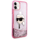 Karl Lagerfeld Glitter Karl Head iPhone 11/XR Case - Pink