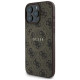 Guess 4G Ring Classic Logo MagSafe iPhone 16 Pro Case - Brown