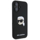 Karl Lagerfeld Silicone Karl Head Print MagSafe iPhone 16 Case - Black