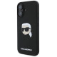 Karl Lagerfeld Silicone Karl Head Print MagSafe iPhone 16 Case - Black