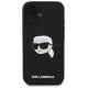 Karl Lagerfeld Silicone Karl Head Print MagSafe iPhone 16 Case - Black