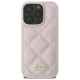Guess Quilted Metal Logo iPhone 16 Pro Case - Pink