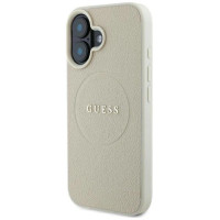 Guess Grained Ring MagSafe case for iPhone 16 - beige