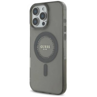 Guess IML Rhinestones MagSafe Case for iPhone 16 Pro Max - Black