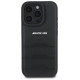 Mercedes AMG Leather Debossed Lines Black Logo iPhone 16 Pro Max Case - Black
